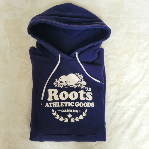 Roots Tops - ROOTS Women's Hoodie - Dark Purple/Bluish - XL - EUC